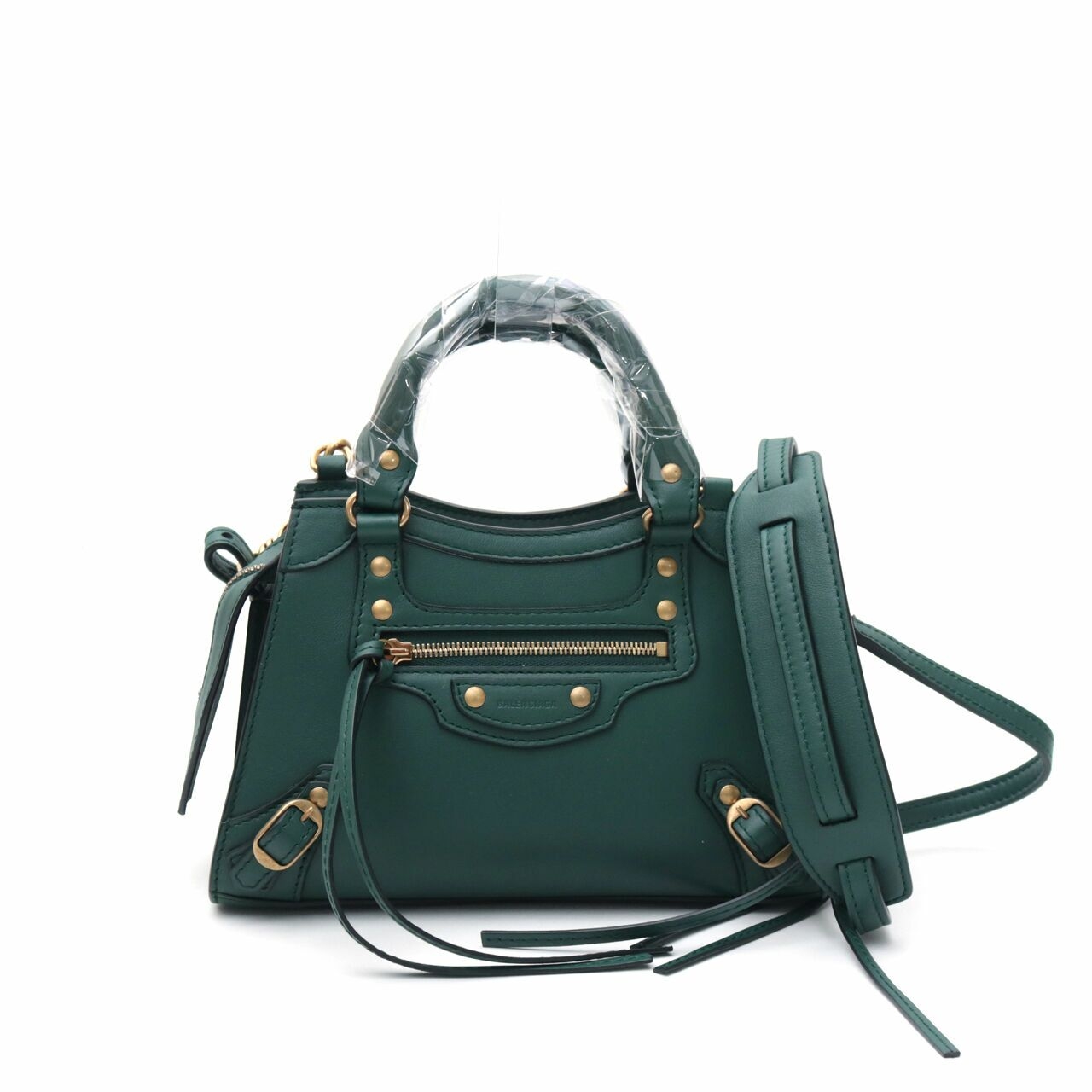 Balenciaga Neo Mini City Green Satchel Bag