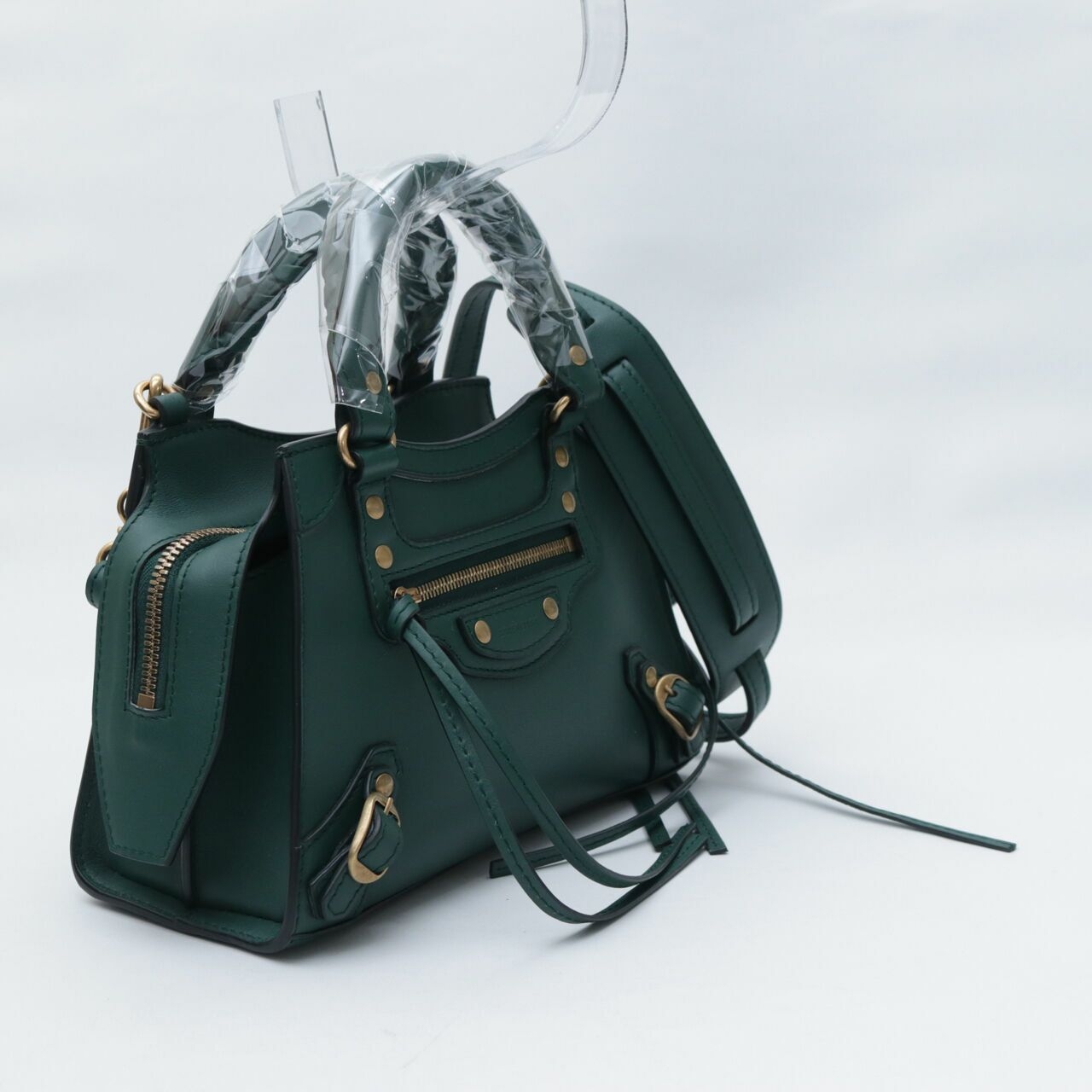 Balenciaga Neo Mini City Green Satchel Bag