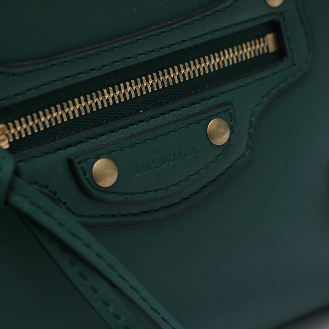 Balenciaga Neo Mini City Green Satchel Bag