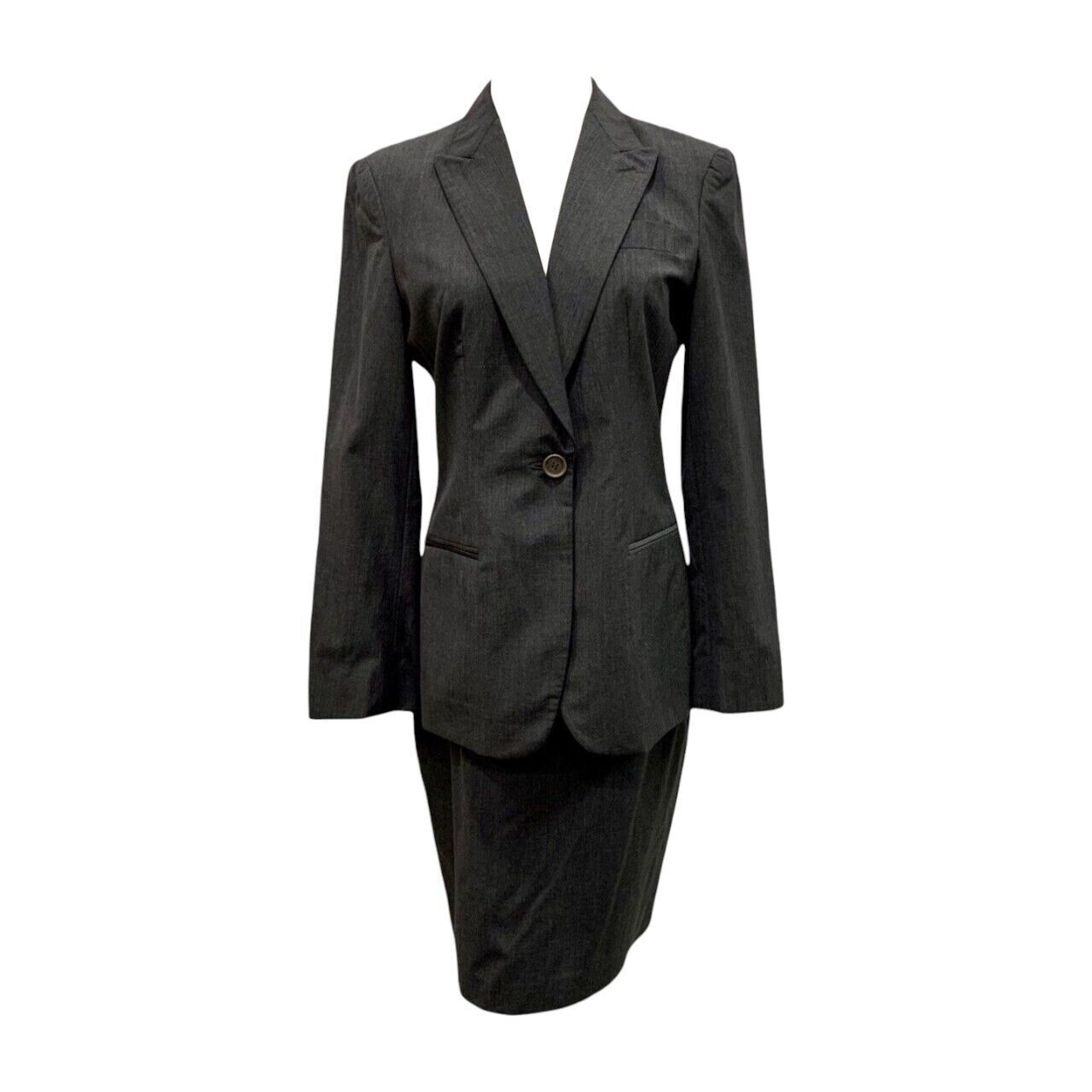 Giorgio Armani Grey Blazer & Skirt Suit Set Two Piece