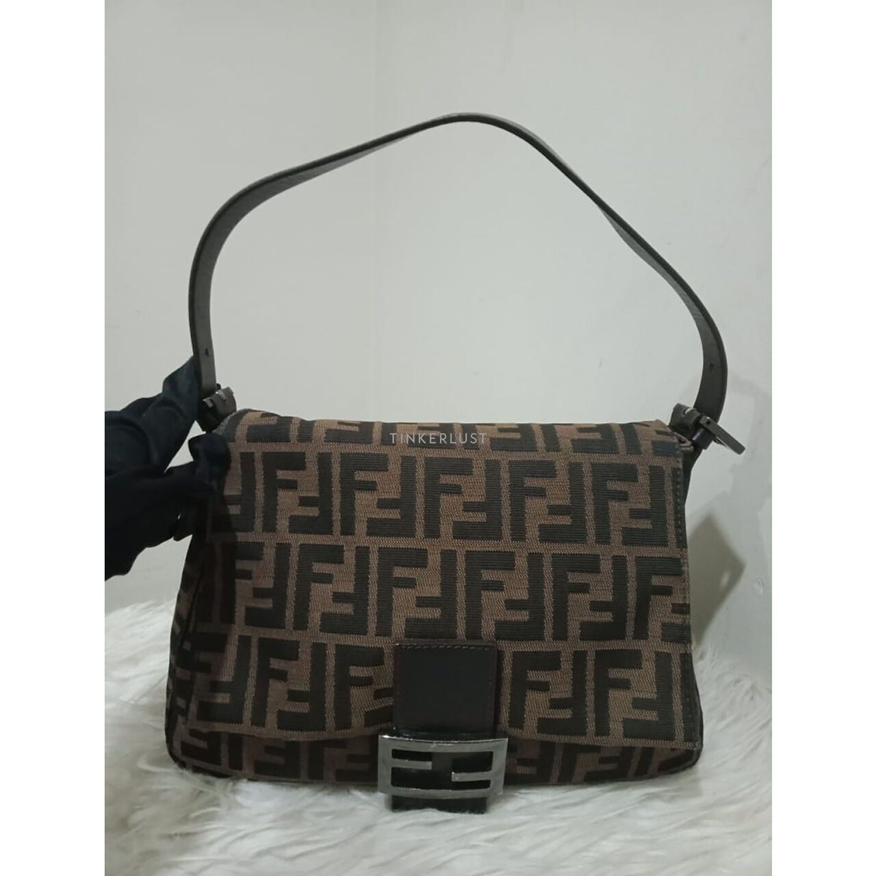 Fendi Mamma Baguette Zucca Print Shoulder Bag