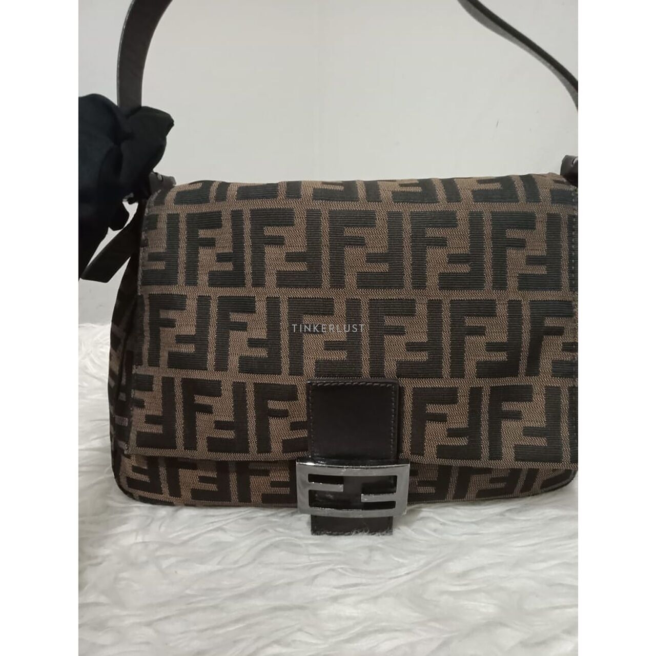 Fendi Mamma Baguette Zucca Print Shoulder Bag