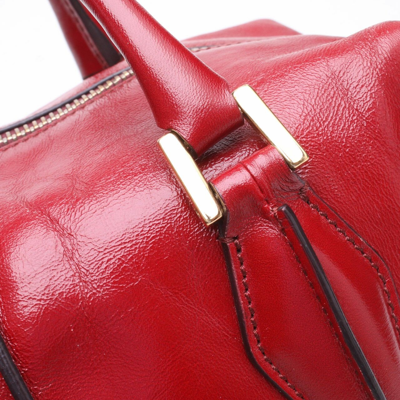 Tod's Red Satchel Bag