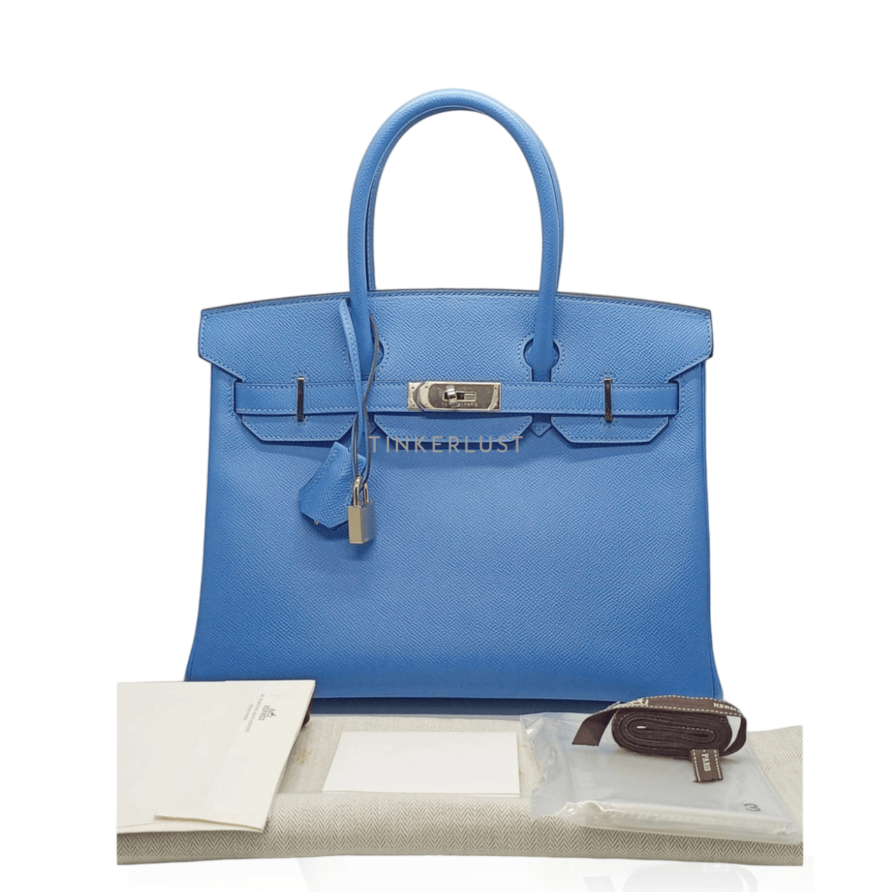 Hermes Birkin 30 Blue Paradise Epsom Leather #T PHW