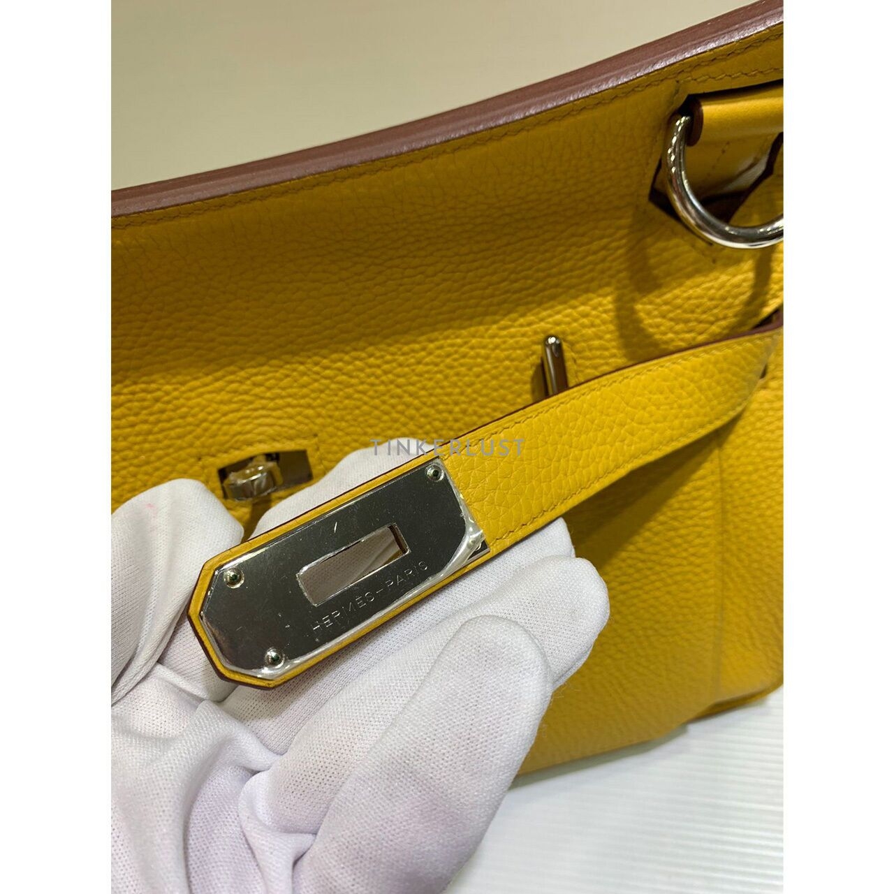 Hermes Jypsiere 31 Clemence Yellow # D 2019 Sling Bag 