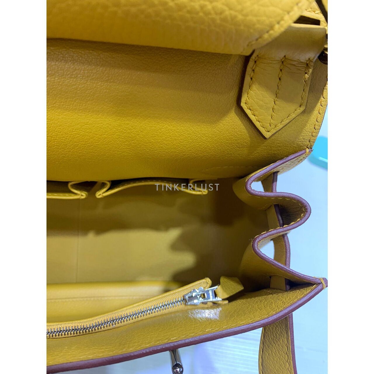 Hermes Jypsiere 31 Clemence Yellow # D 2019 Sling Bag 