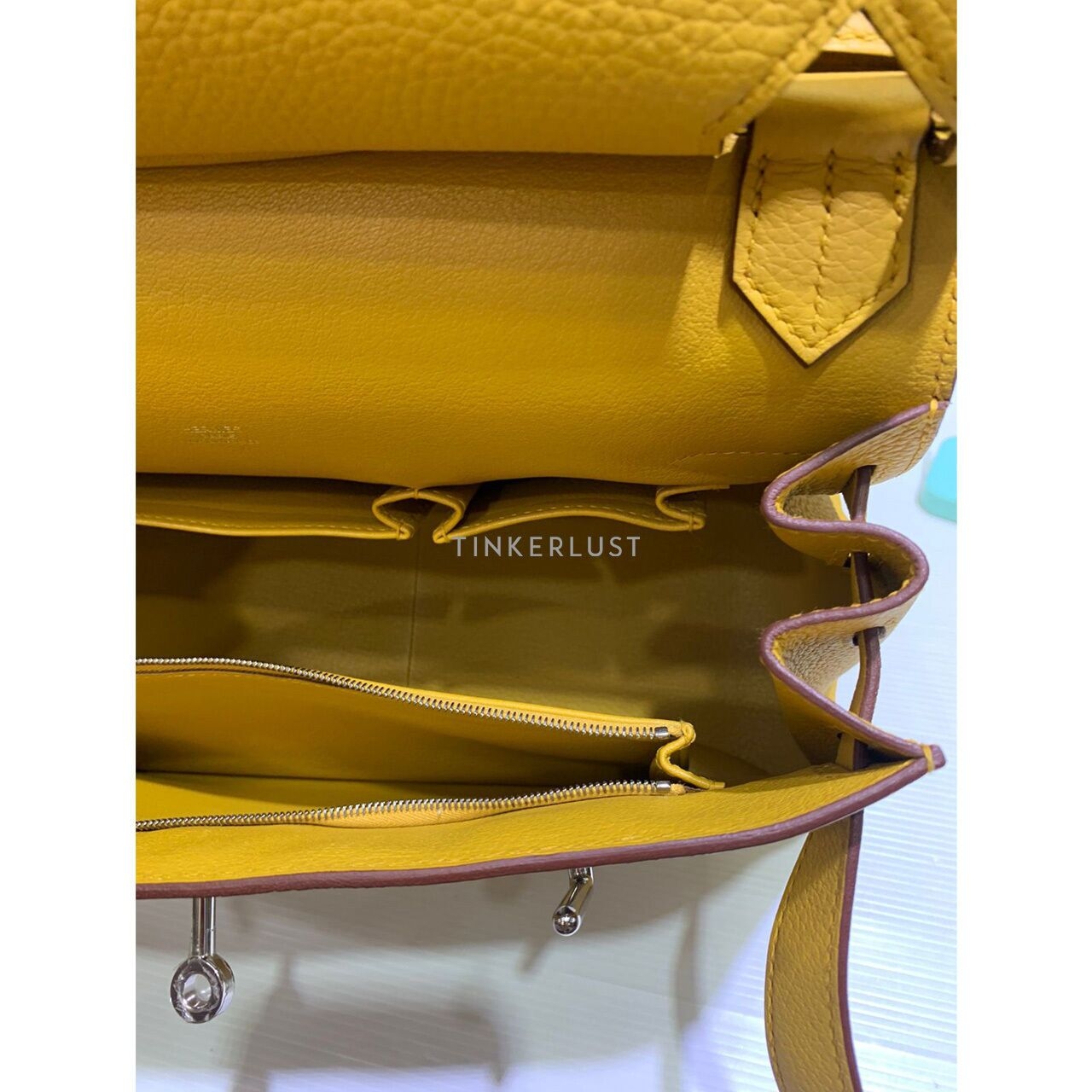 Hermes Jypsiere 31 Clemence Yellow # D 2019 Sling Bag 