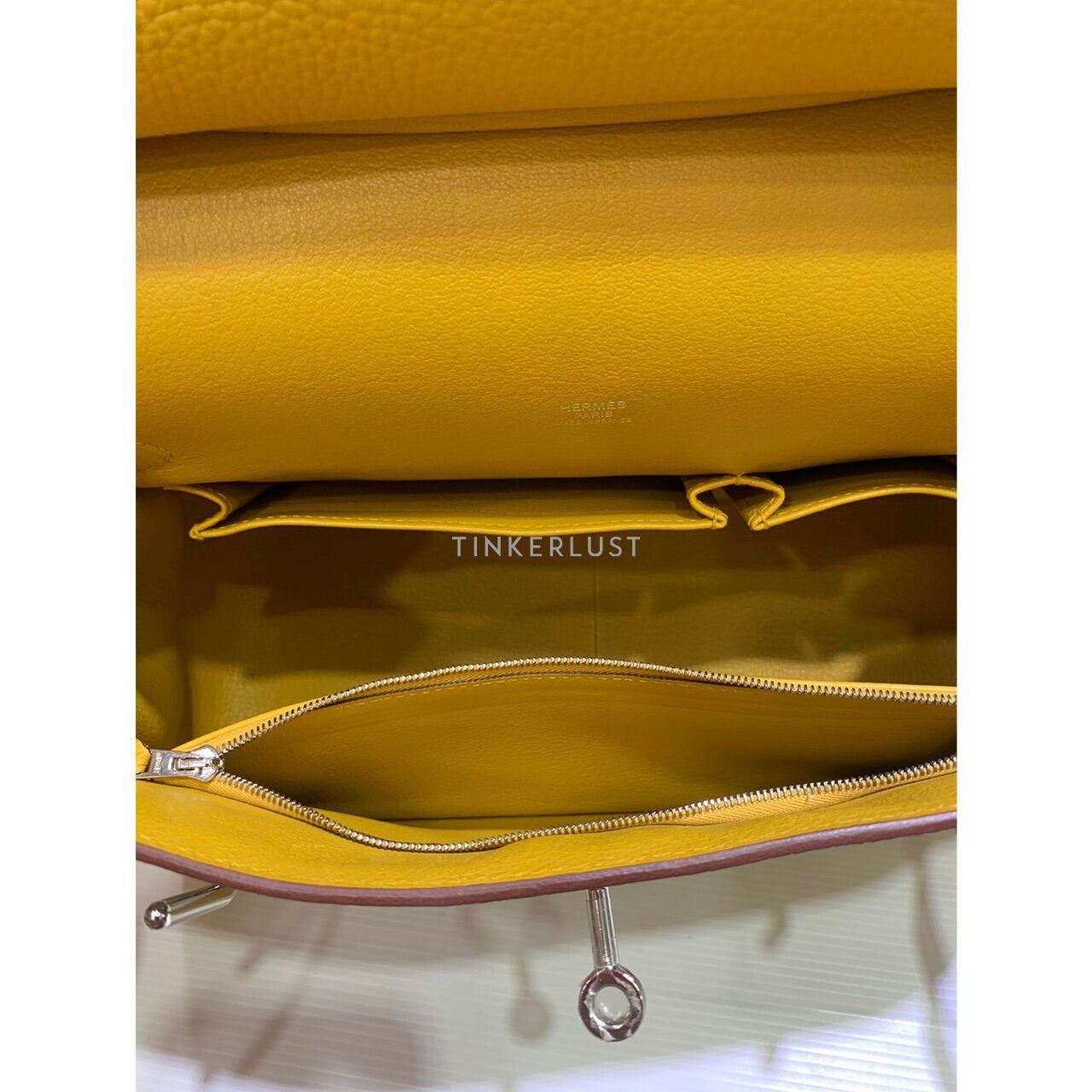 Hermes Jypsiere 31 Clemence Yellow # D 2019 Sling Bag 