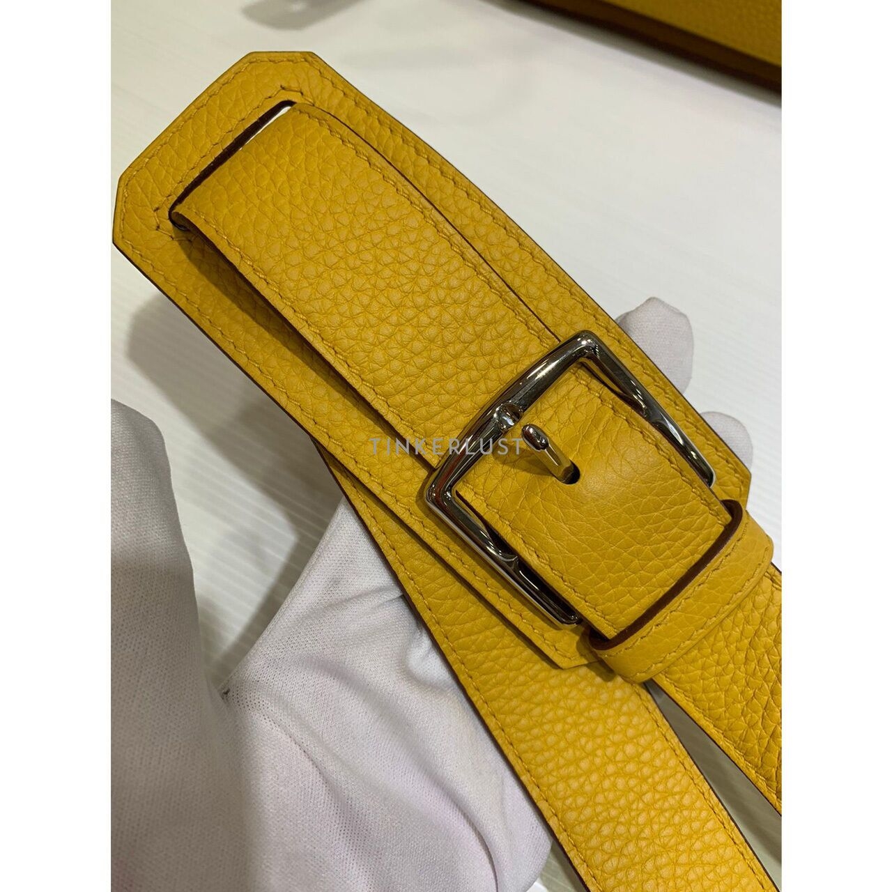 Hermes Jypsiere 31 Clemence Yellow # D 2019 Sling Bag 