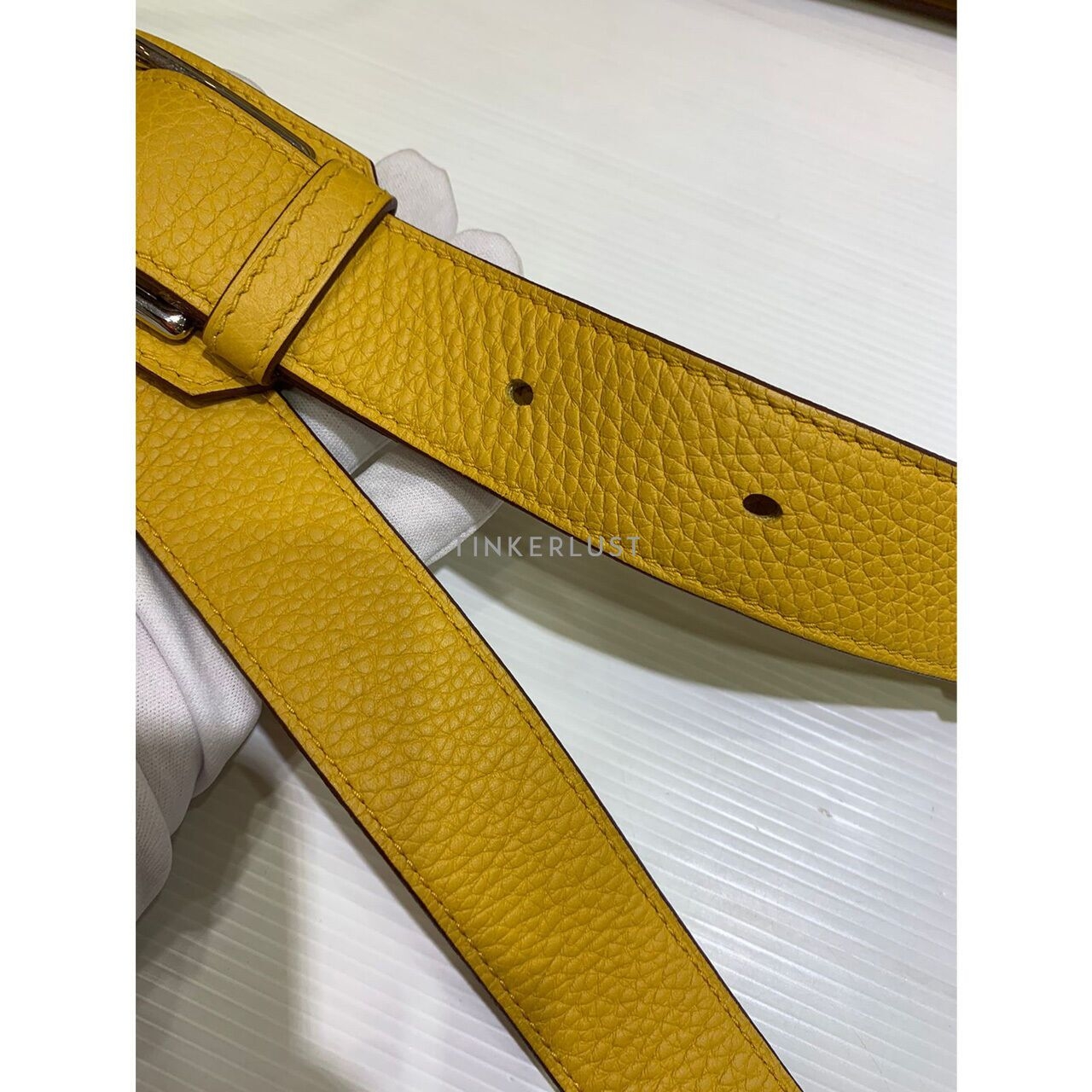 Hermes Jypsiere 31 Clemence Yellow # D 2019 Sling Bag 