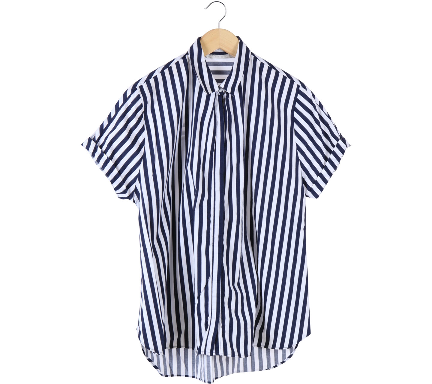 Zara Dark Blue And White Stripped Blouse