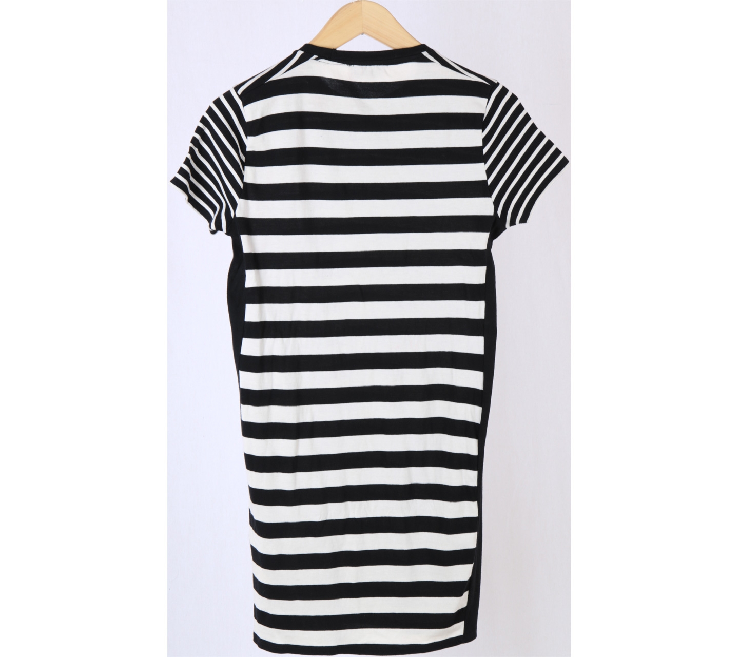 Zara Black And White Stripped Mini Dress