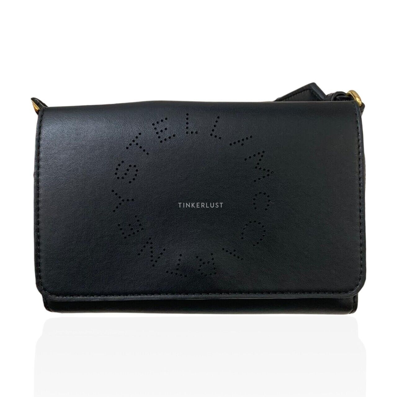 Stella McCartney Black Logo Wallet Sling Bag 