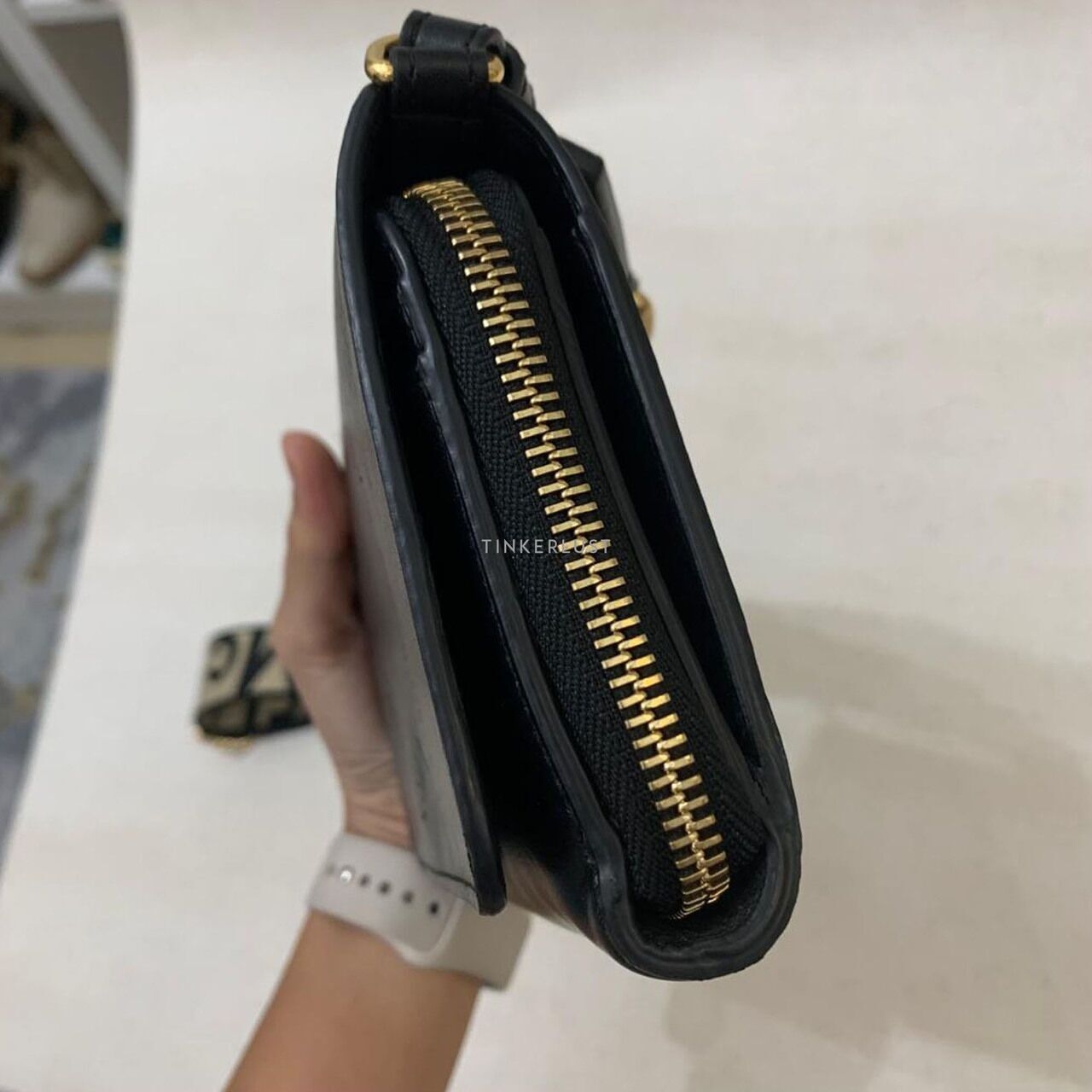 Stella McCartney Black Logo Wallet Sling Bag 