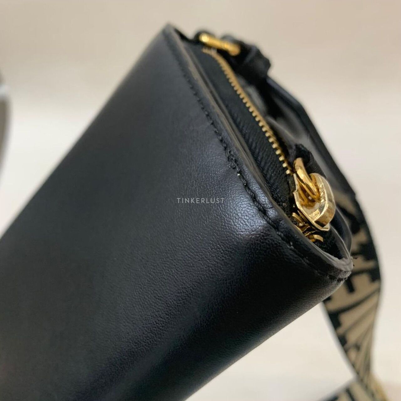 Stella McCartney Black Logo Wallet Sling Bag 