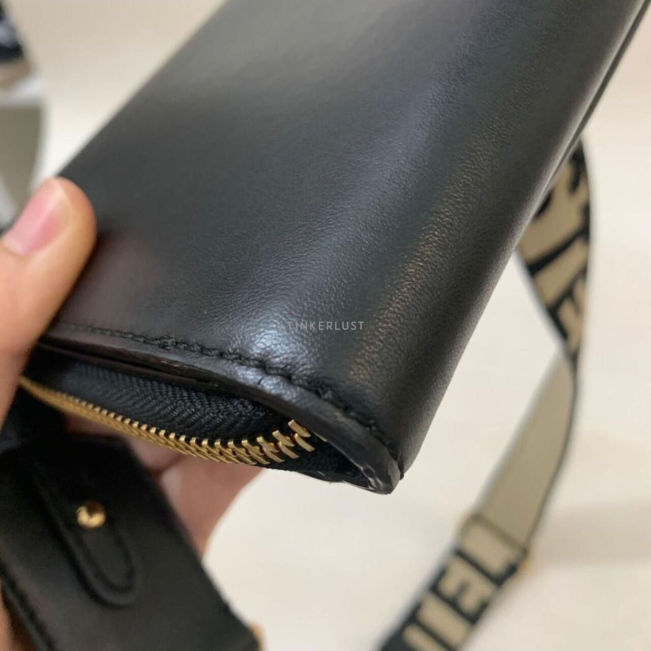 Stella McCartney Black Logo Wallet Sling Bag 