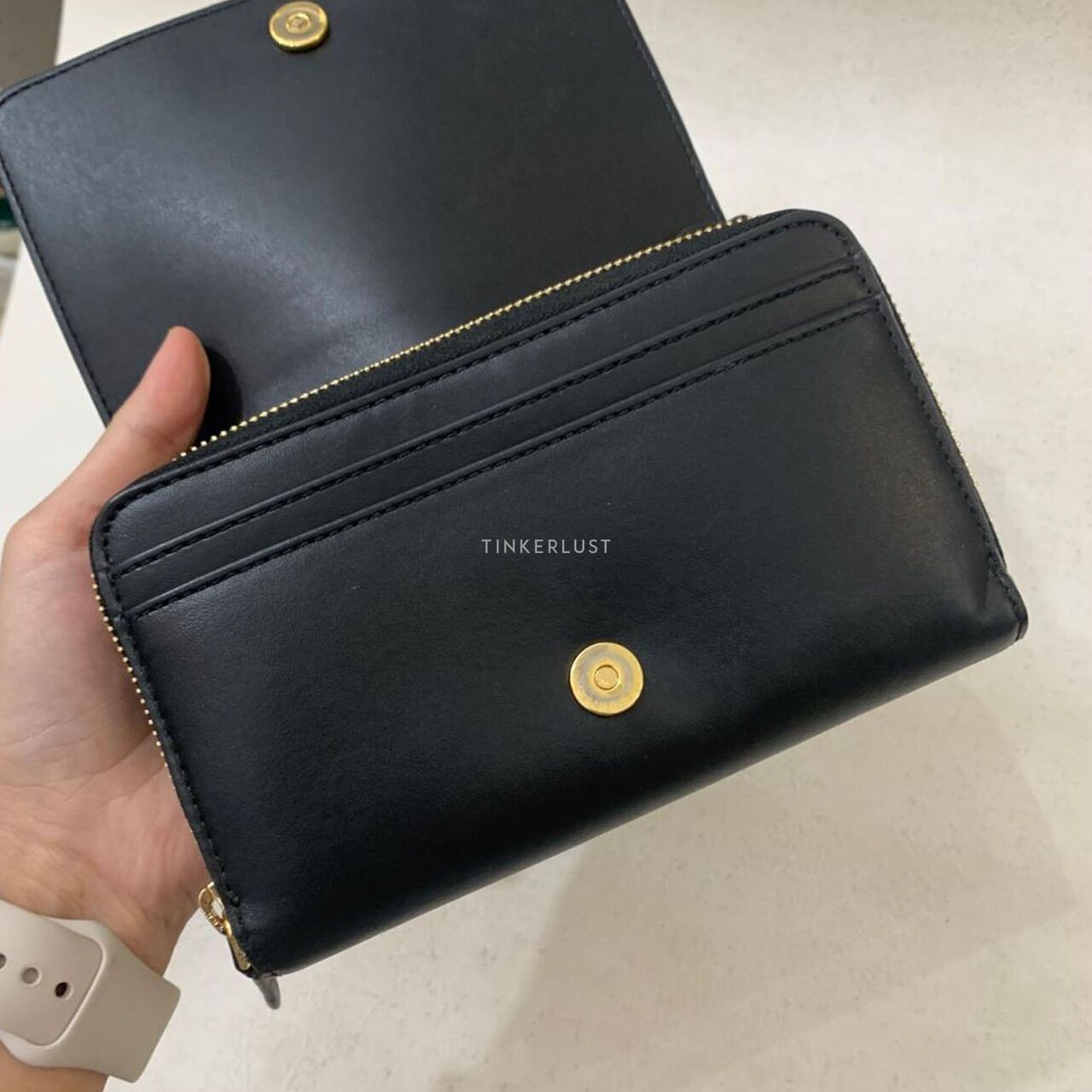 Stella McCartney Black Logo Wallet Sling Bag 