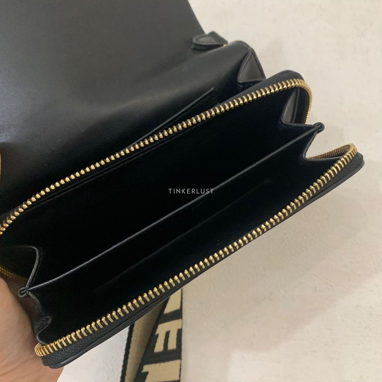 Stella McCartney Black Logo Wallet Sling Bag 