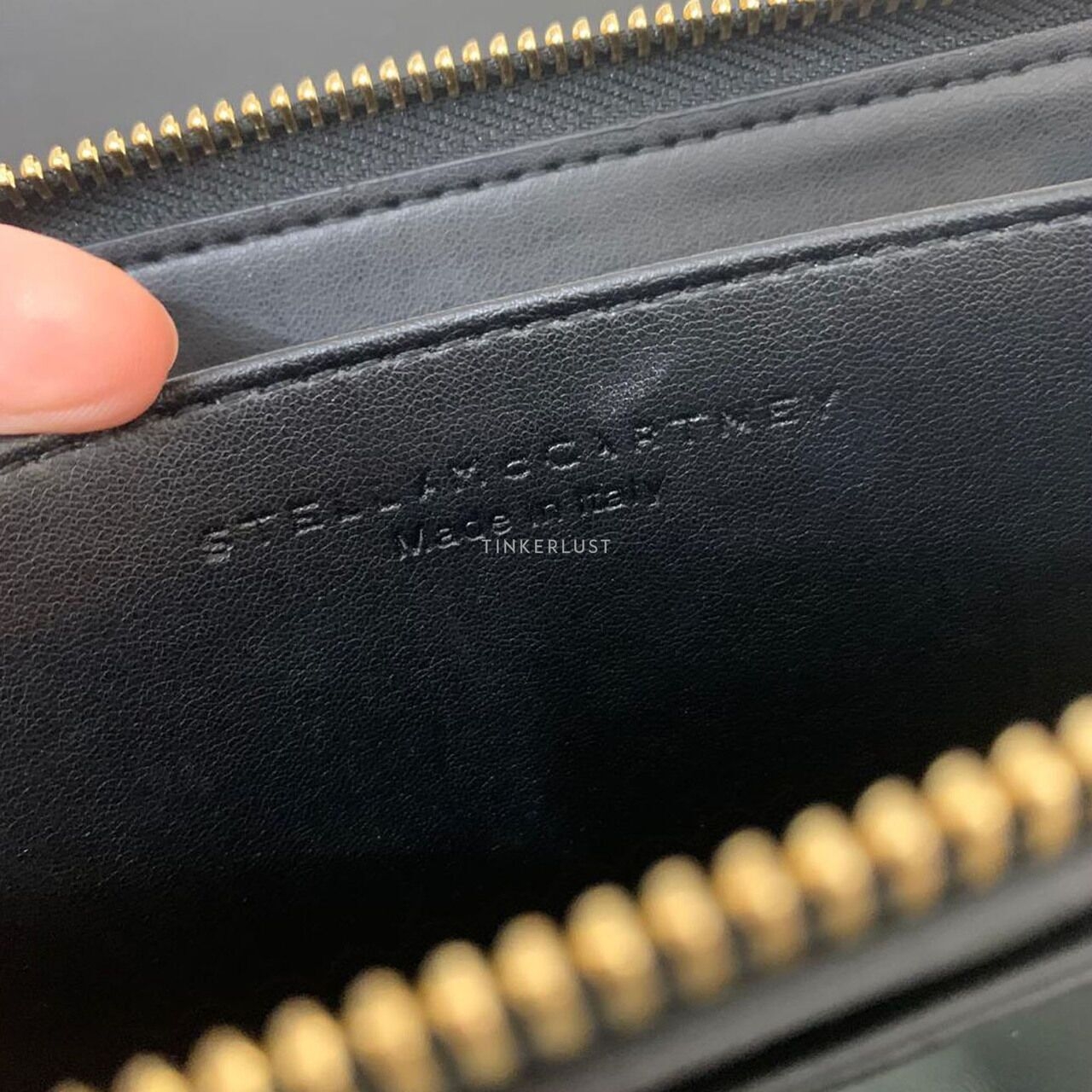 Stella McCartney Black Logo Wallet Sling Bag 