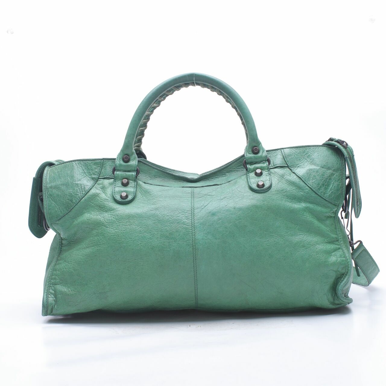 Balenciaga Green The City 2way Satchel Bag