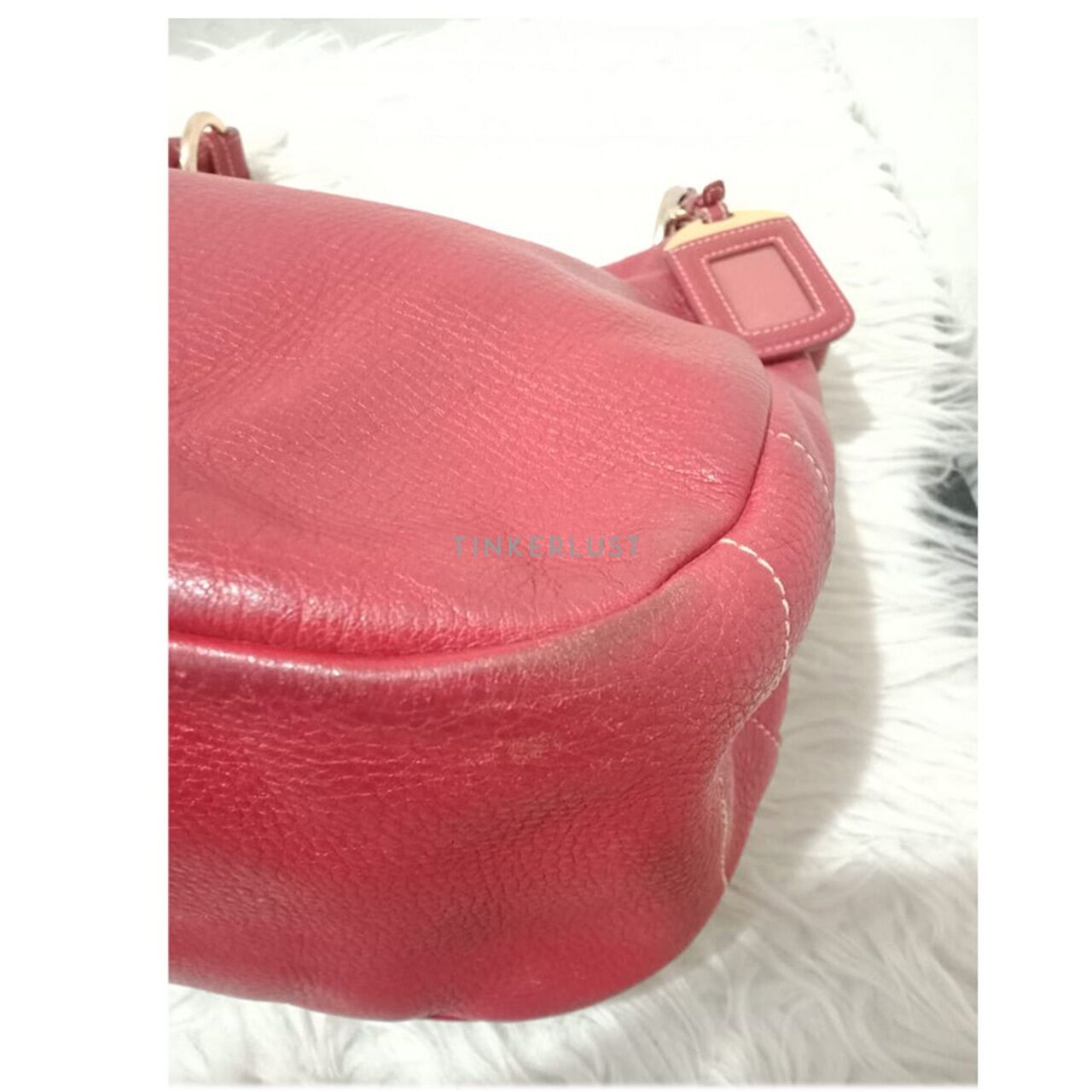 Prada Hobo Red Leather GHW Shoulder Bag