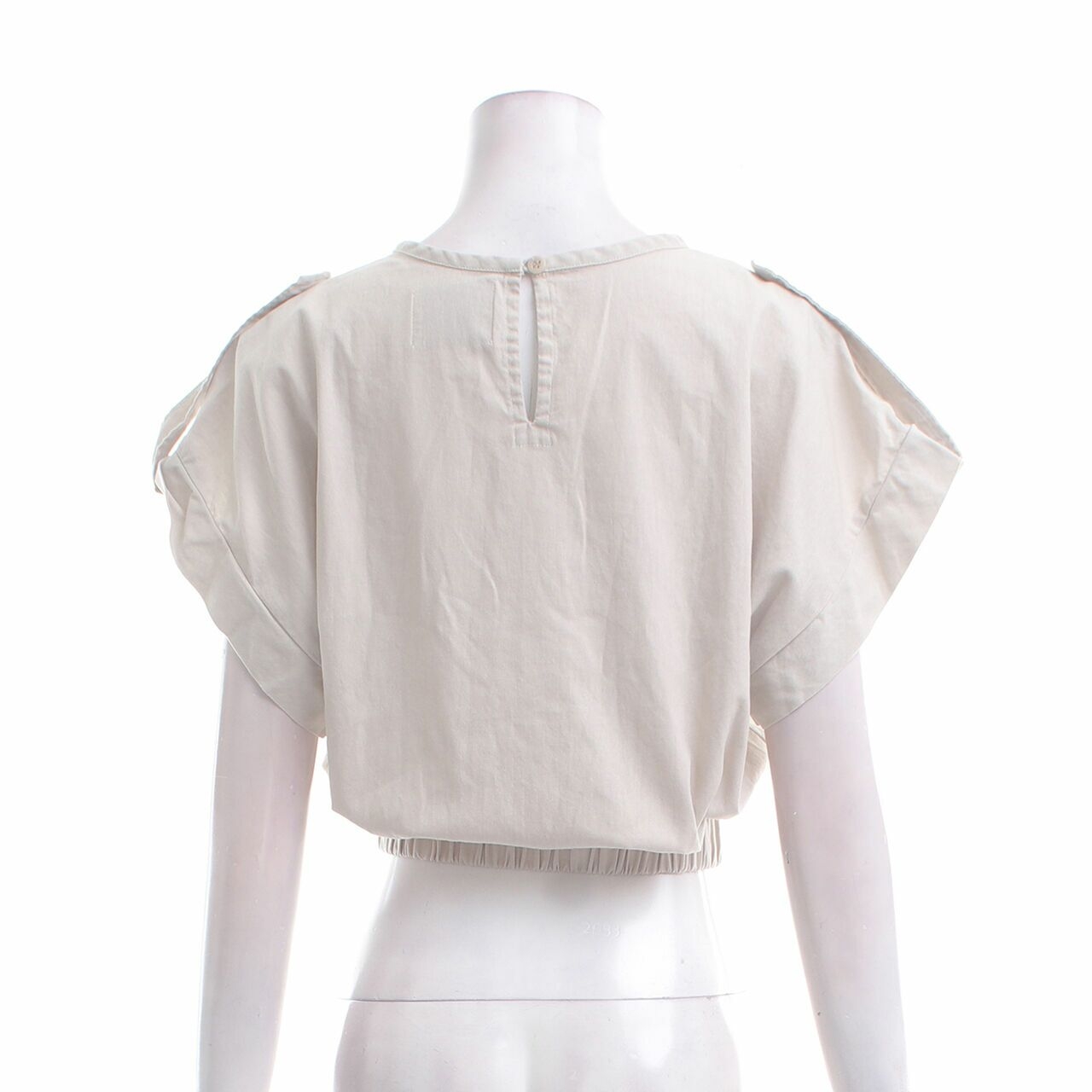 ATS The Label Beige Crop Blouse