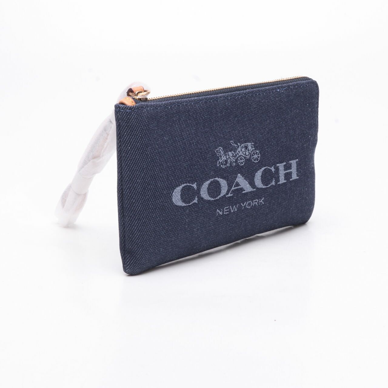 Coach C8311 Corner Zip Wristlet Canvas Large Denim Wallet