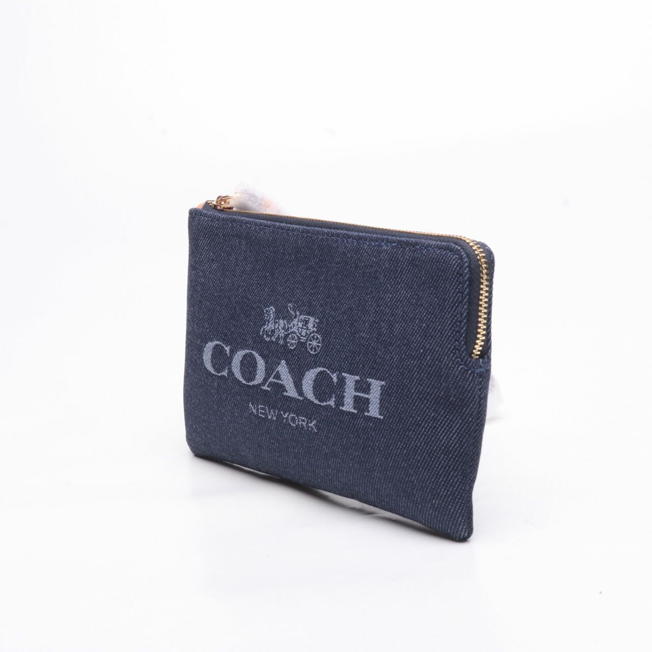 Coach C8311 Corner Zip Wristlet Canvas Large Denim Wallet