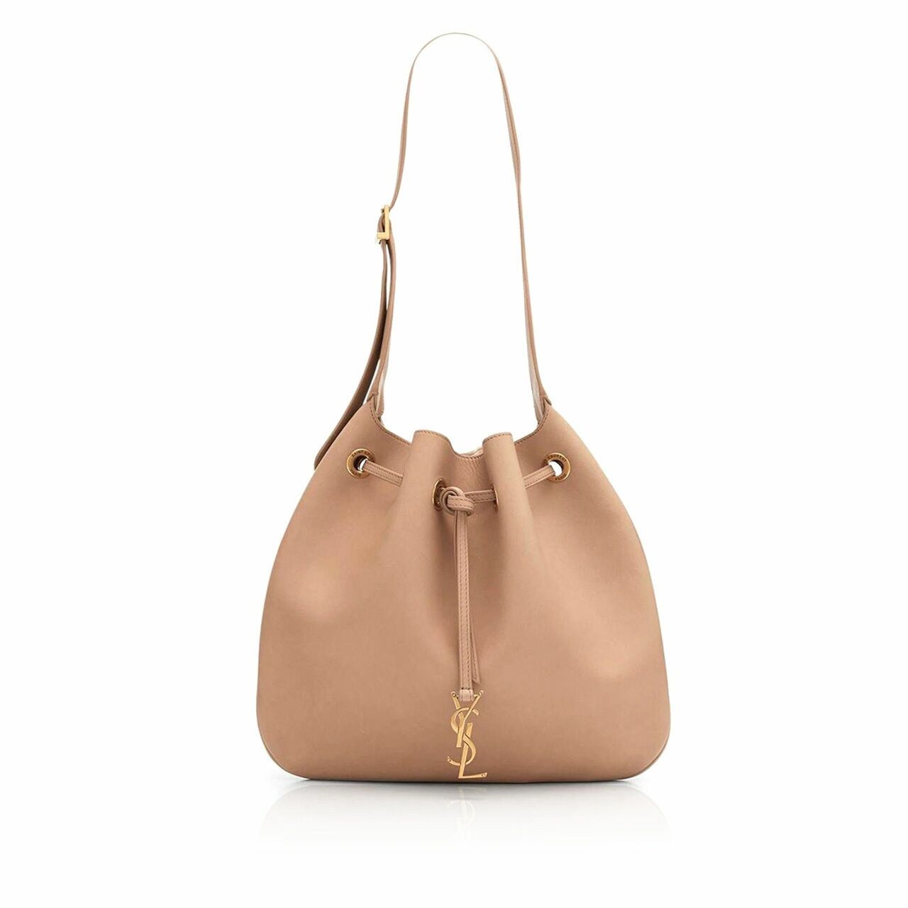 Saint Laurent Paris VII Hobo Bag Calf Leather Biscuit Beige GHW Shoulder Bag