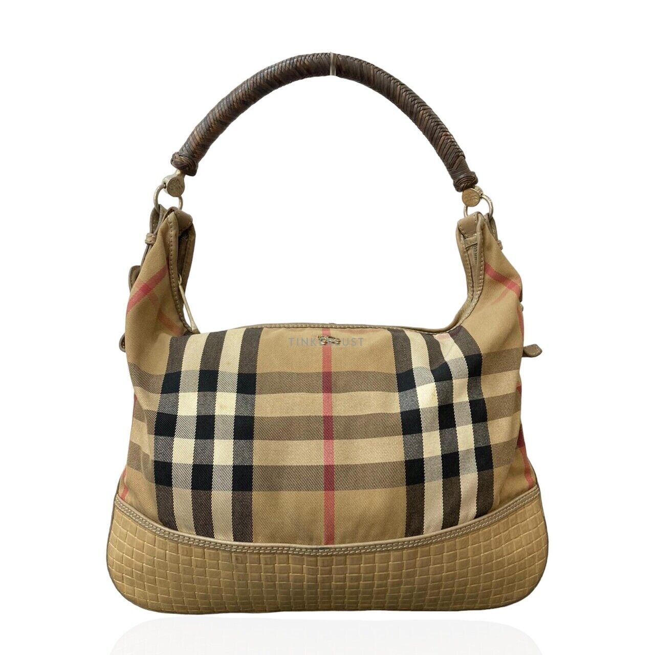 Burberry Nova Check Canvas Hobo Multicolor & Beige Shoulder Bag