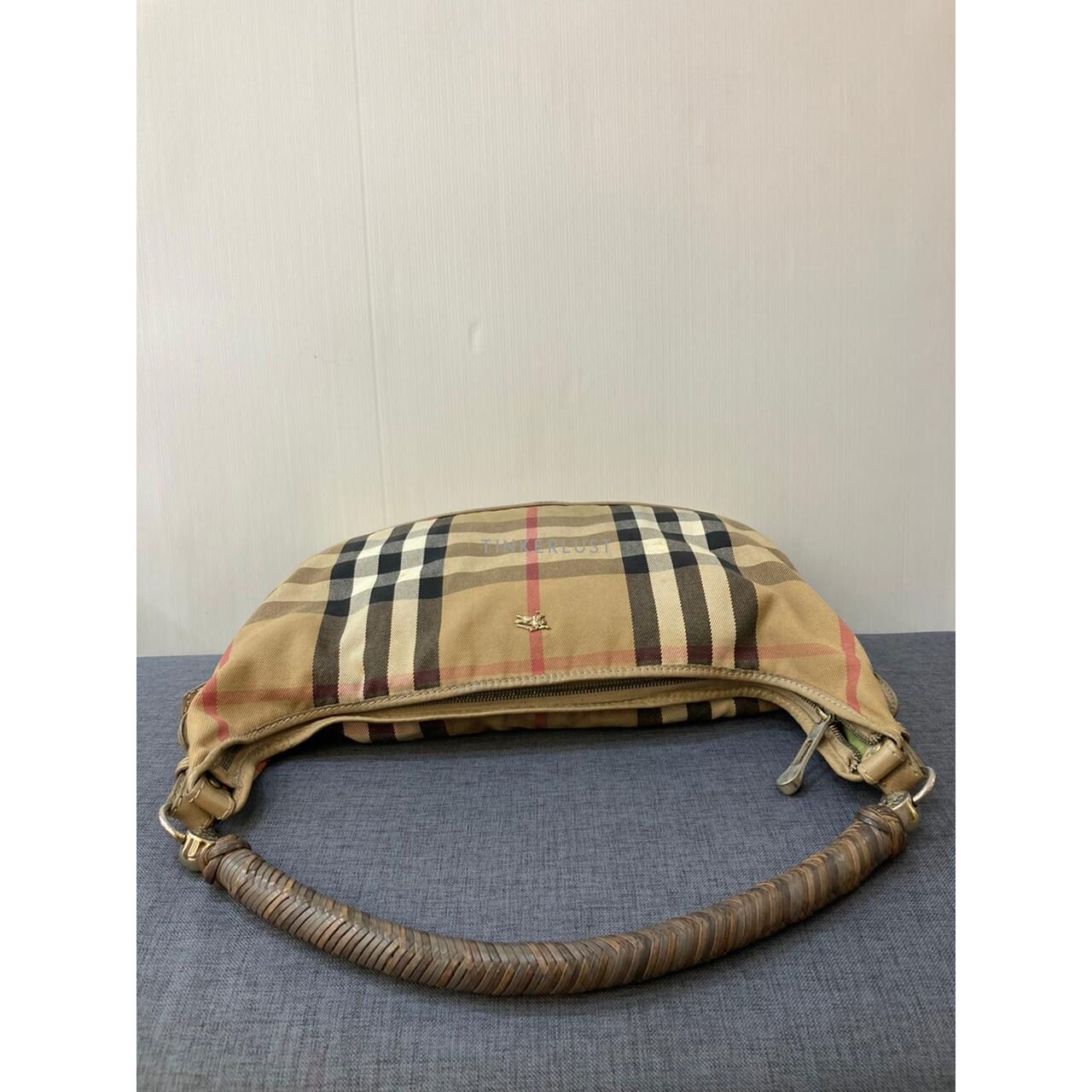 Burberry Nova Check Canvas Hobo Multicolor & Beige Shoulder Bag