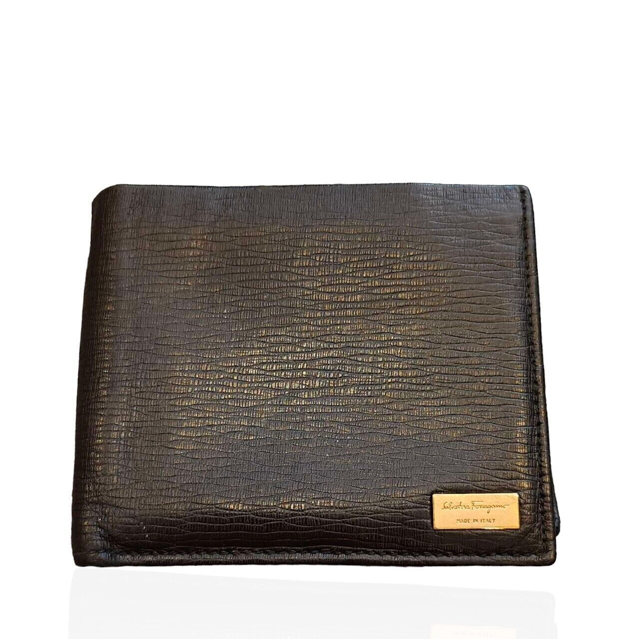 Salvatore Ferragamo Gold & Black Wallet