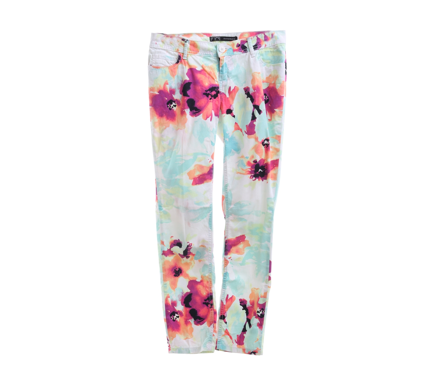 Zara floral multicolor long pants