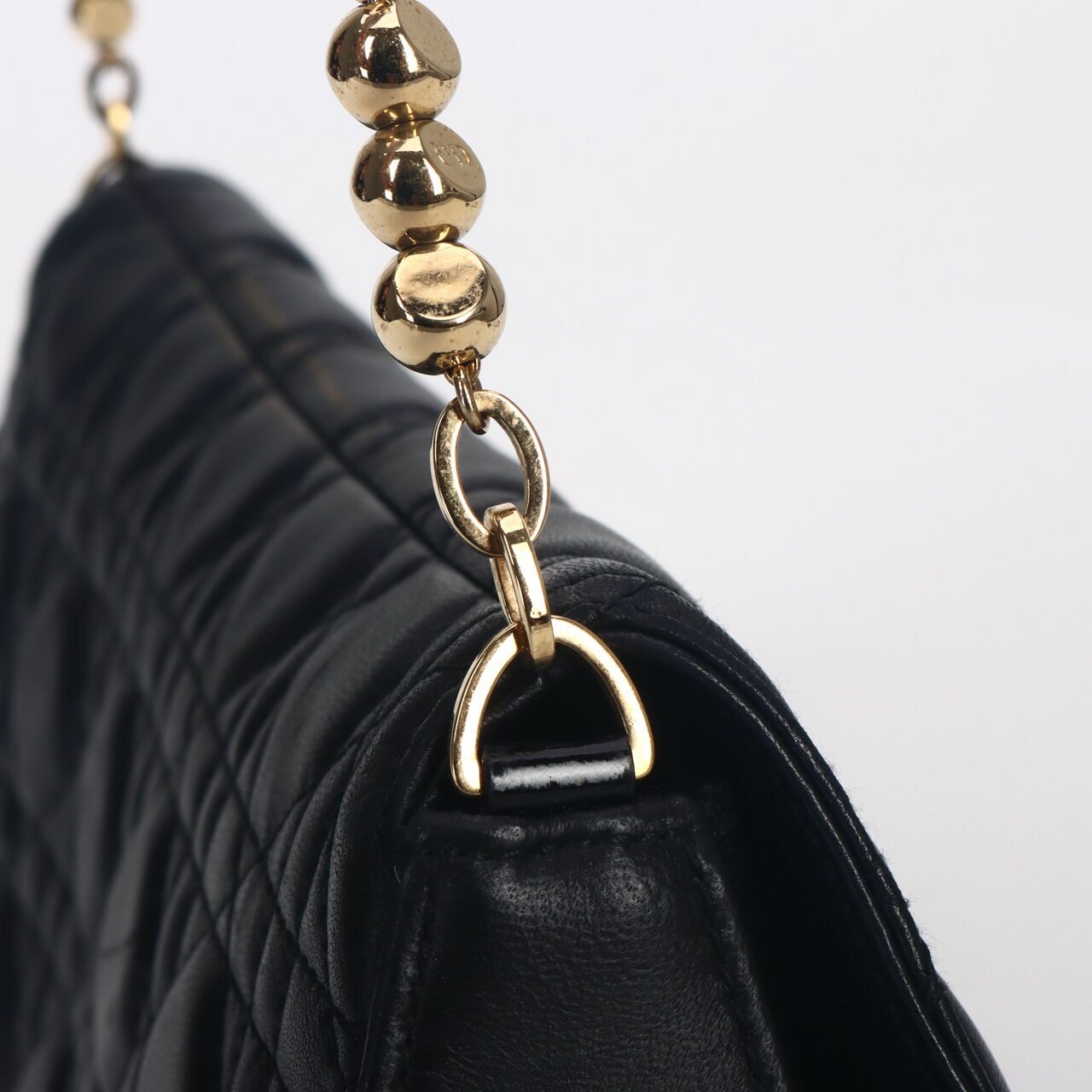 Christian Dior Black Cannage Lambskin Evening Baguette Bag