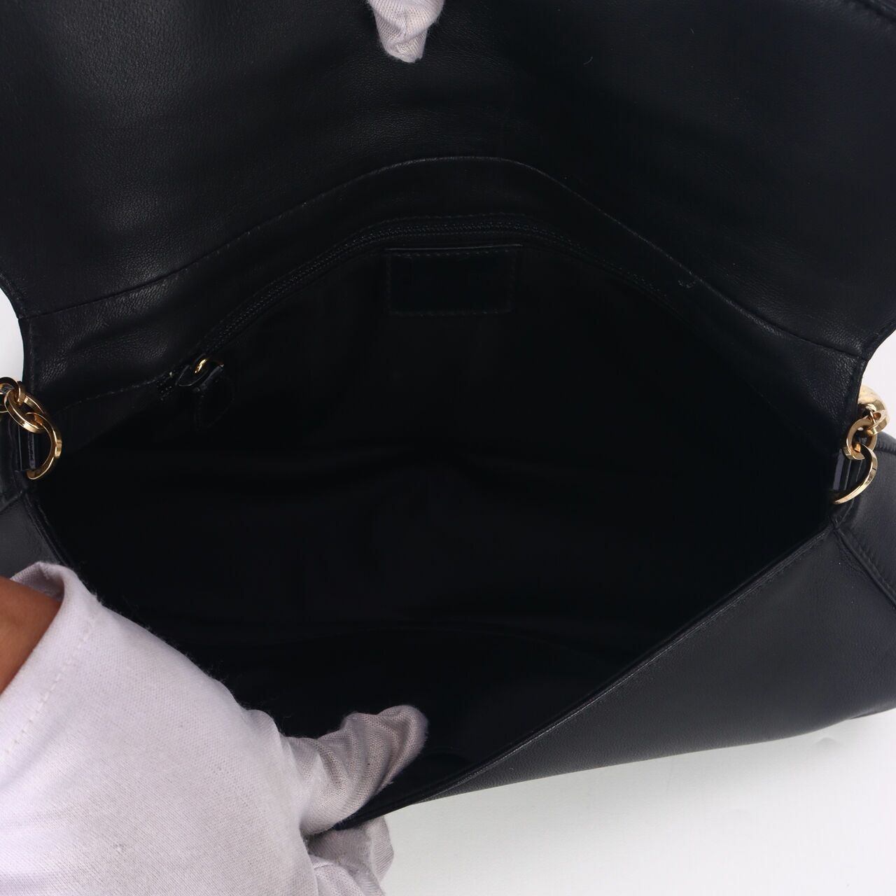 Christian Dior Black Cannage Lambskin Evening Baguette Bag