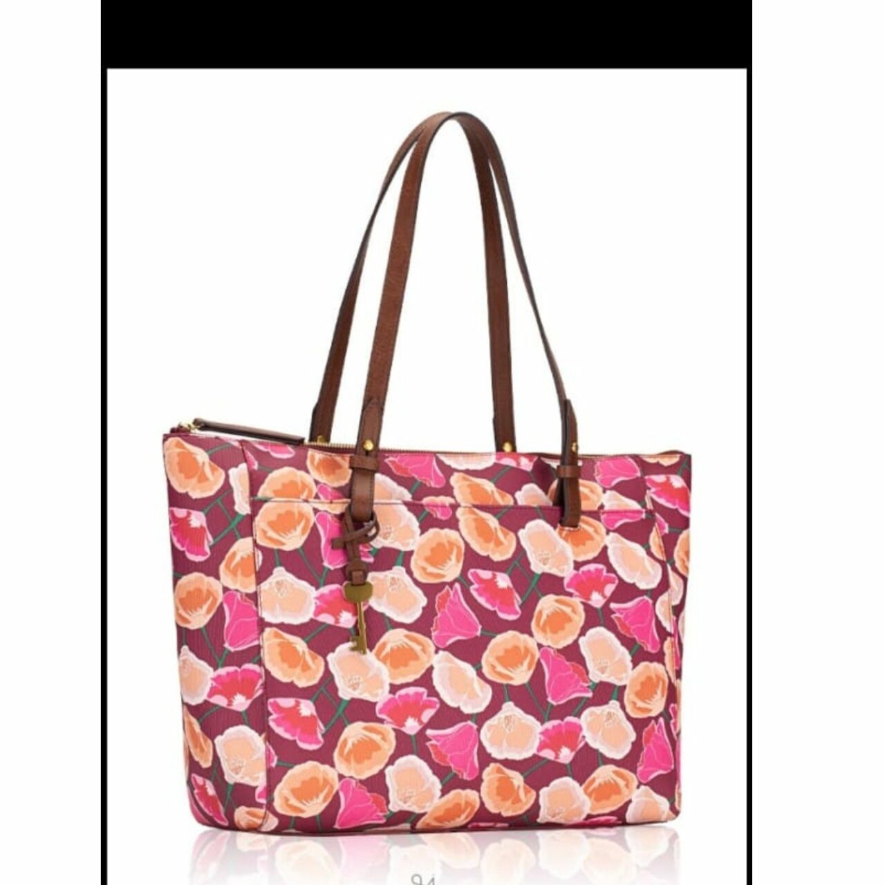 Fossil Zb7446664 Rachel Tan Tote Pink Multi