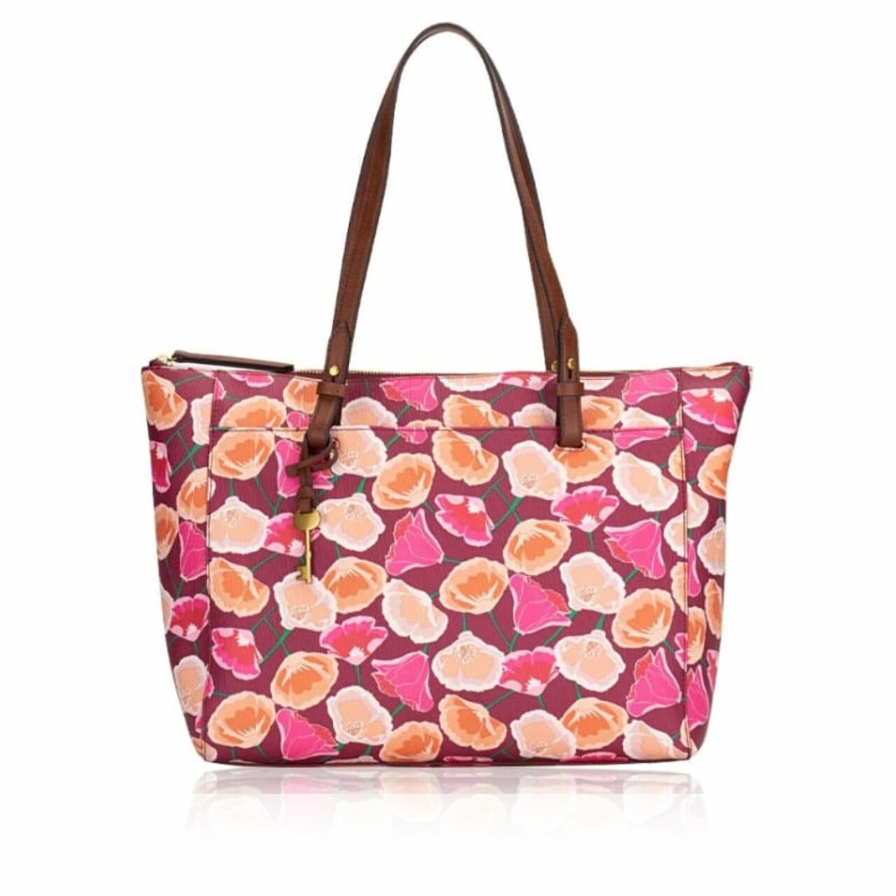 Fossil Zb7446664 Rachel Tan Tote Pink Multi