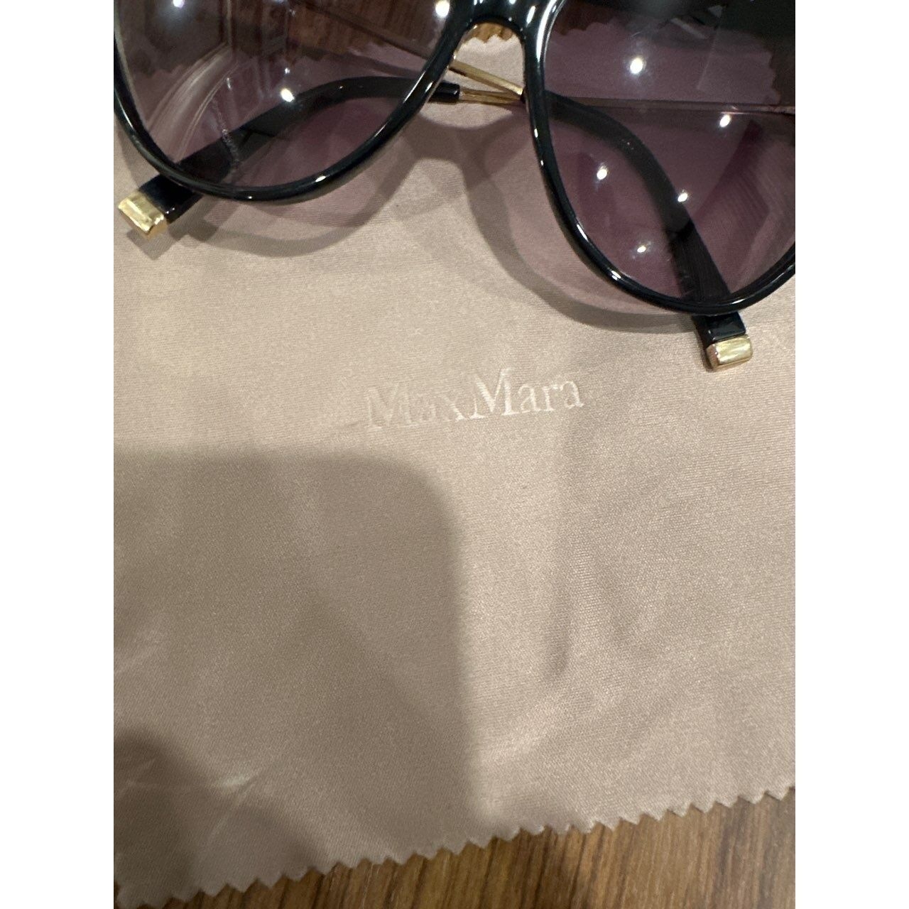 Max Mara MM Bright Gold & Black Sunglasses