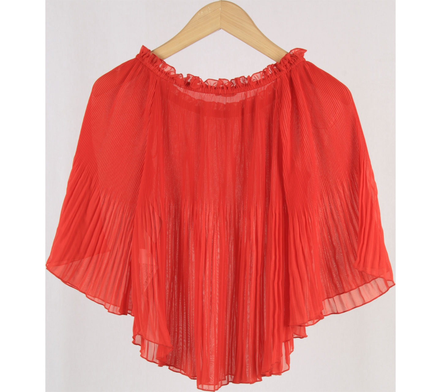 Zara Red Pleated Blouse