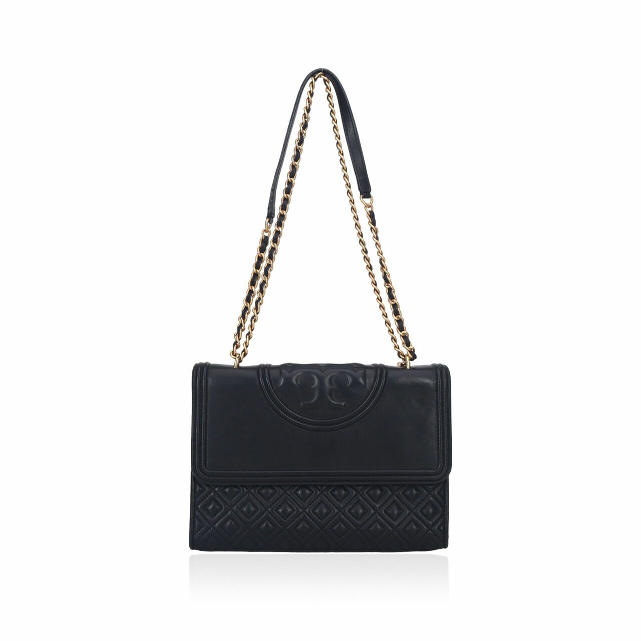 Tory Burch Fleming Medium Shoulder Bag in Black GHW