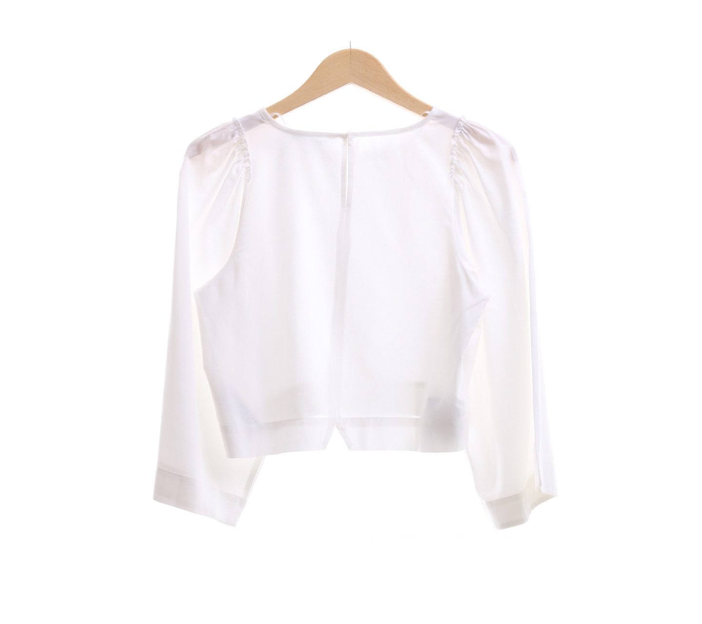 Zara White Crop Blouse