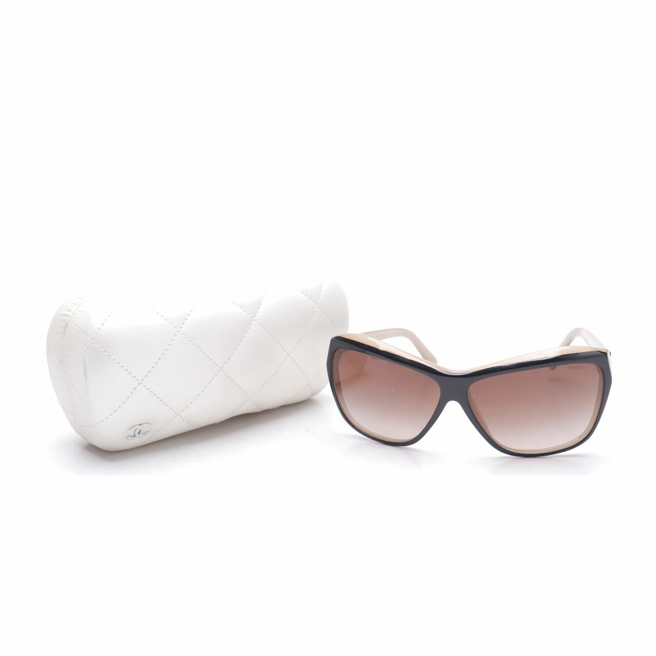 Chanel Black Beige Sunglasses