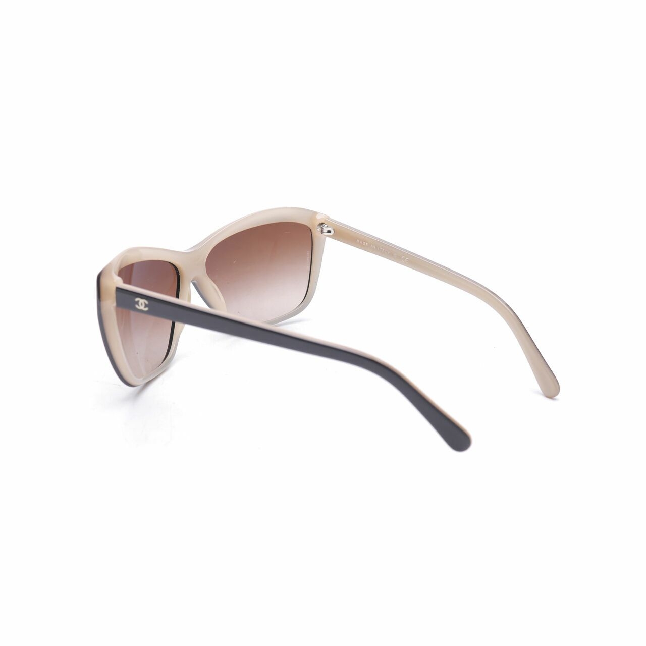 Chanel Black Beige Sunglasses