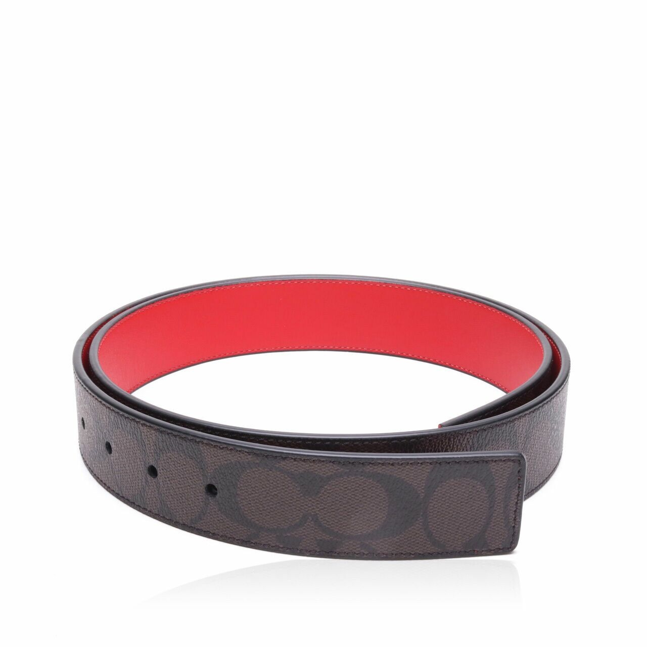 Coach C6812 Belt Set Signature Maho Cardinal Red Men's