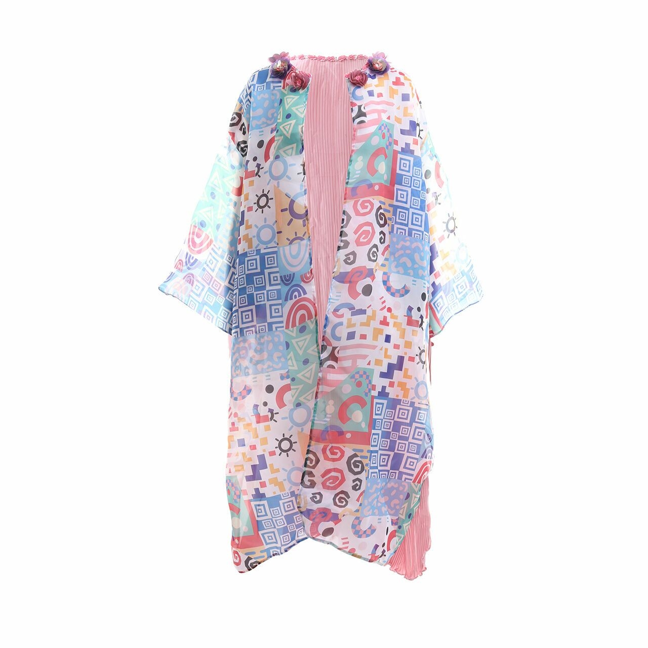 Private Collection Pink & Multi Plisket Kimono