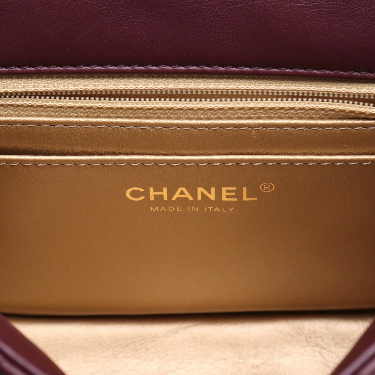 Chanel Quilted Small Square Pearl Crush Burgundy Sling Bag