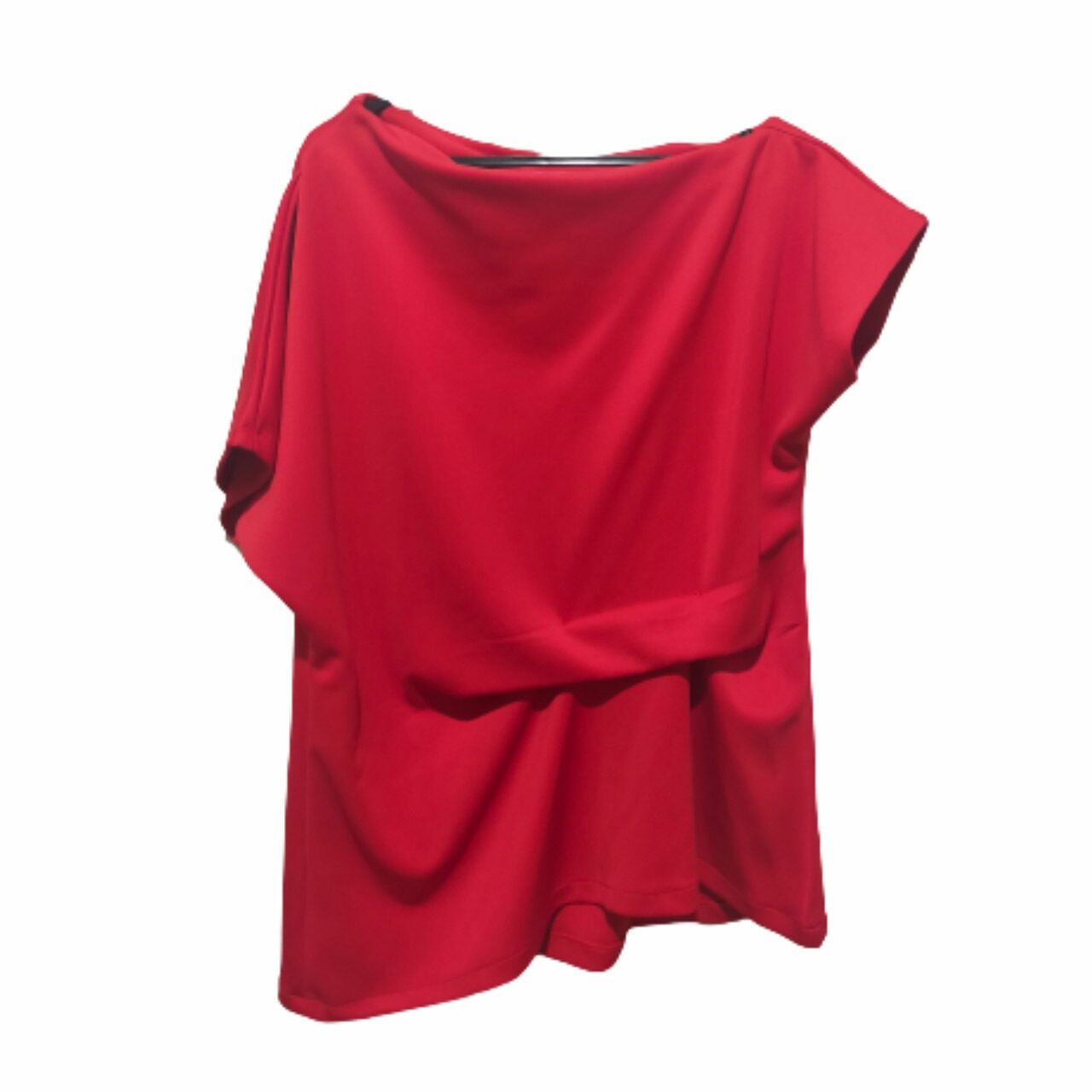 Cotton Ink Red Loose Rough Blouse