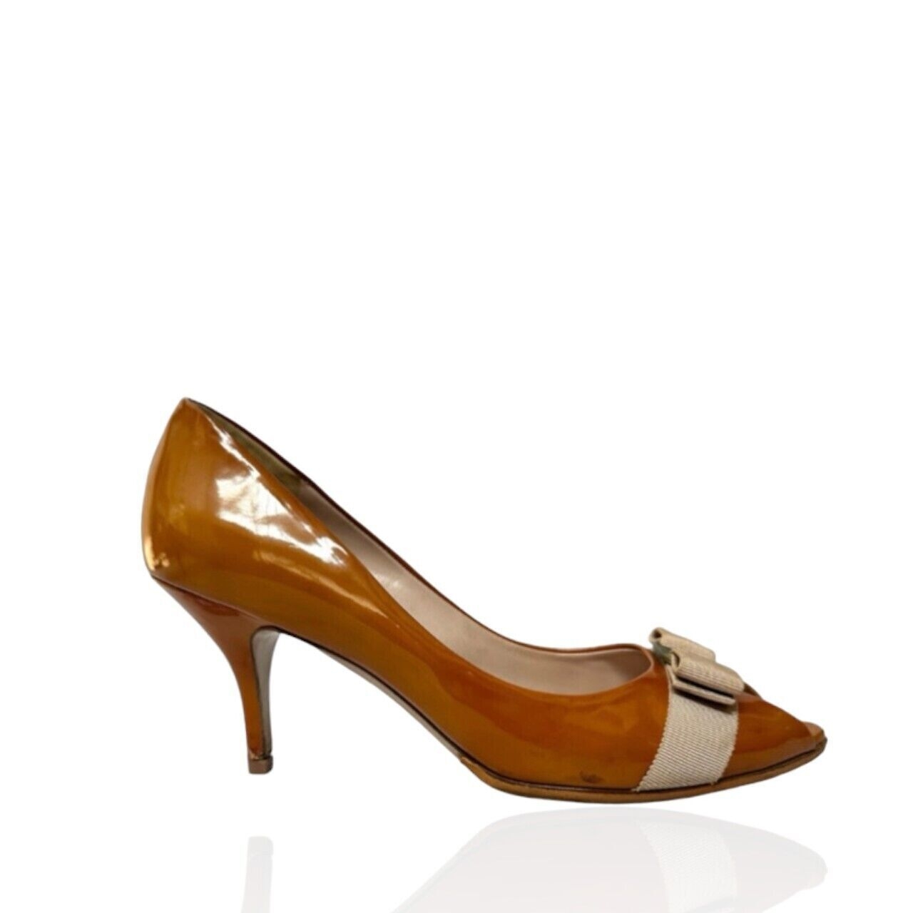 Salvatore Ferragamo Orange Heels