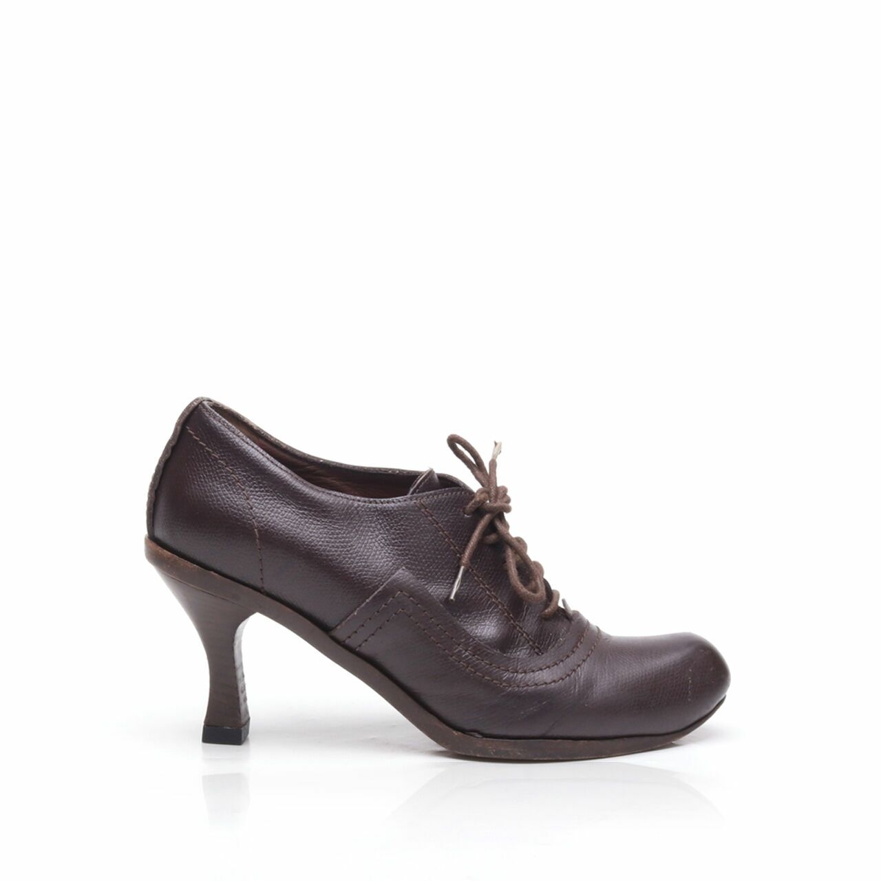 Marni Dark Brown Lace Up Hells