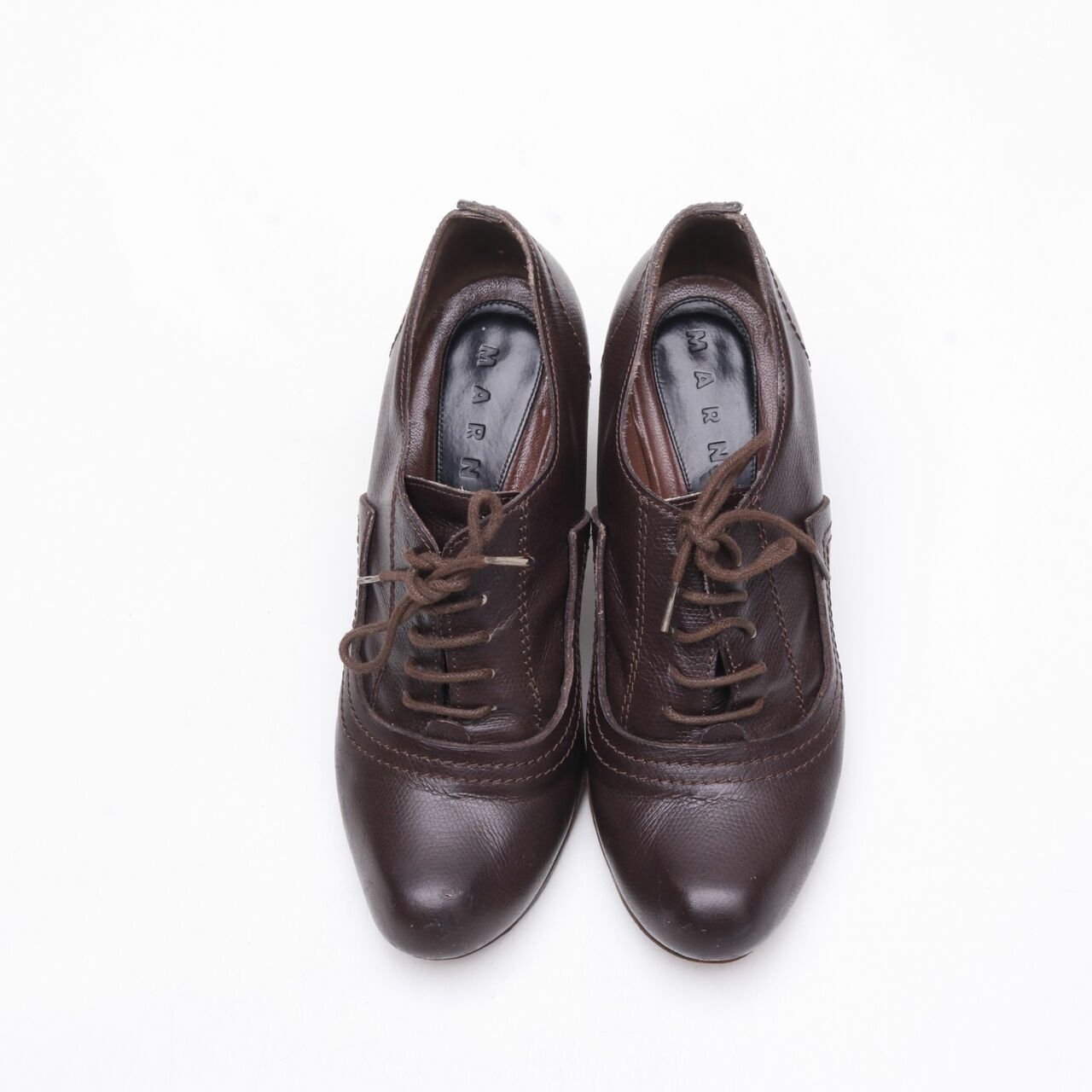 Marni Dark Brown Lace Up Hells